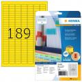 [4243] Herma Haftetiketten 25,4x10 mm Gelb, 3.780 Etiketten pro Packung